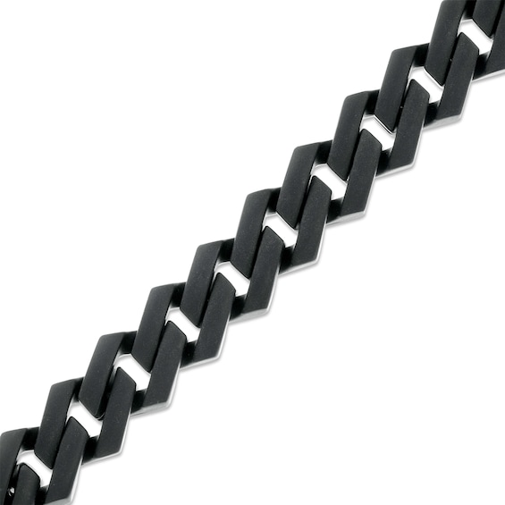 1/2 CT. T.w. Square-Shaped Black Multi-Diamond Bracelet in Stainless Steel with Black Ion Plate â 8.75"