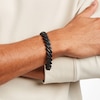 Thumbnail Image 2 of 1/2 CT. T.W. Square-Shaped Black Multi-Diamond Bracelet in Stainless Steel with Black Ion Plate – 8.75"