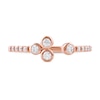 Thumbnail Image 3 of 1/5 CT. T.W. Diamond Lined Shank Bezel Open Ring in 10K Rose Gold