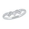 Thumbnail Image 1 of 1/6 CT. T.W. Diamond Ribbon Layered Ring in 10K White Gold