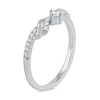 Thumbnail Image 2 of 1/6 CT. T.W. Diamond Ribbon Layered Ring in 10K White Gold