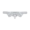 Thumbnail Image 3 of 1/6 CT. T.W. Diamond Ribbon Layered Ring in 10K White Gold