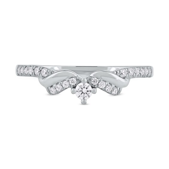 1/6 CT. T.w. Diamond Ribbon Layered Ring in 10K White Gold