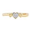 Thumbnail Image 3 of Multi-Diamond Accent Heart Trio Ring in 10K Gold