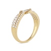 Thumbnail Image 2 of 1/3 CT. T.W. Diamond Double Wrapped Wave Ring in 10K Gold