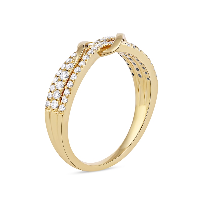 Main Image 2 of 1/3 CT. T.W. Diamond Double Wrapped Wave Ring in 10K Gold