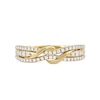 Thumbnail Image 3 of 1/3 CT. T.W. Diamond Double Wrapped Wave Ring in 10K Gold