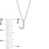 Thumbnail Image 3 of 1/15 CT. T.W. Diamond "J" Initial Pendant in 10K White Gold