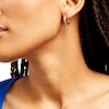 Thumbnail Image 2 of 1/2 CT. T.W. Diamond Seven Stone Hoop Earrings in 14K Gold