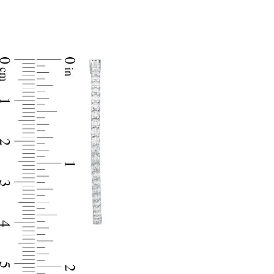 3 CT. T.w. Diamond Inside-Out Hoop Earrings in 14K White Gold