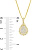 Thumbnail Image 3 of 1/2 CT. T.W. Pear-Shaped Multi-Diamond Open Scallop Edge Frame Pendant in 10K Gold