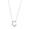 Thumbnail Image 1 of 1/15 CT. T.W. Diamond "C" Initial Pendant in 10K White Gold