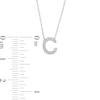 Thumbnail Image 3 of 1/15 CT. T.W. Diamond "C" Initial Pendant in 10K White Gold
