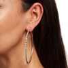 Thumbnail Image 2 of 4 CT. T.W. Diamond Hoop Earrings in 10K White Gold