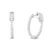 Thumbnail Image 1 of 1 CT. T.W. Diamond Inside-Out Hoop Earrings in 14K White Gold