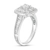 Thumbnail Image 3 of 1-3/4 CT. T.W. Diamond Double Cushion-Shaped Frame Vintage-Style Engagement Ring in 14K White Gold (I/I1)