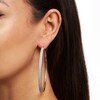 Thumbnail Image 2 of 3 CT. T.W. Diamond Double Row Hoop Earrings in 10K White Gold