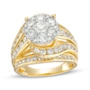 Thumbnail Image 0 of 3 CT. T.W. Multi-Diamond Bypass Crossover Engagement Ring in 14K Gold (I/I2)