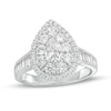 Thumbnail Image 0 of 1-3/4 CT. T.W. Pear-Shaped Diamond Double Frame Engagement Ring in 14K White Gold (I/SI2)