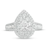 Thumbnail Image 3 of 1-3/4 CT. T.W. Pear-Shaped Diamond Double Frame Engagement Ring in 14K White Gold (I/SI2)