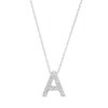 Thumbnail Image 1 of 1/15 CT. T.W. Diamond "A" Initial Pendant in 10K White Gold