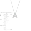 Thumbnail Image 3 of 1/15 CT. T.W. Diamond "A" Initial Pendant in 10K White Gold