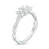 Thumbnail Image 3 of 1 CT. T.W. Emerald-Cut Diamond Past Present Future® Twist Shank Engagement Ring in 14K White Gold