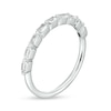 Thumbnail Image 3 of 1/2 CT. T.W. Certified Emerald-Cut Diamond Nine Stone Anniversary Band in 14K White Gold (I/SI2)