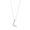 Thumbnail Image 1 of 1/15 CT. T.W. Diamond "L" Initial Pendant in 10K White Gold