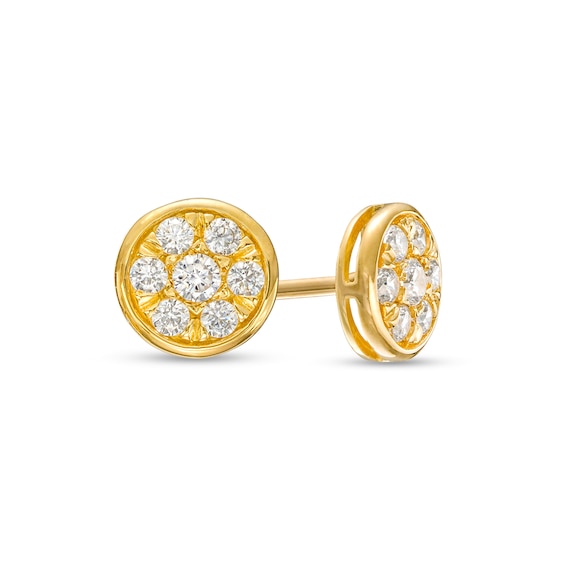 1/6 CT. T.w. Multi-Diamond Stud Earrings in 10K Gold