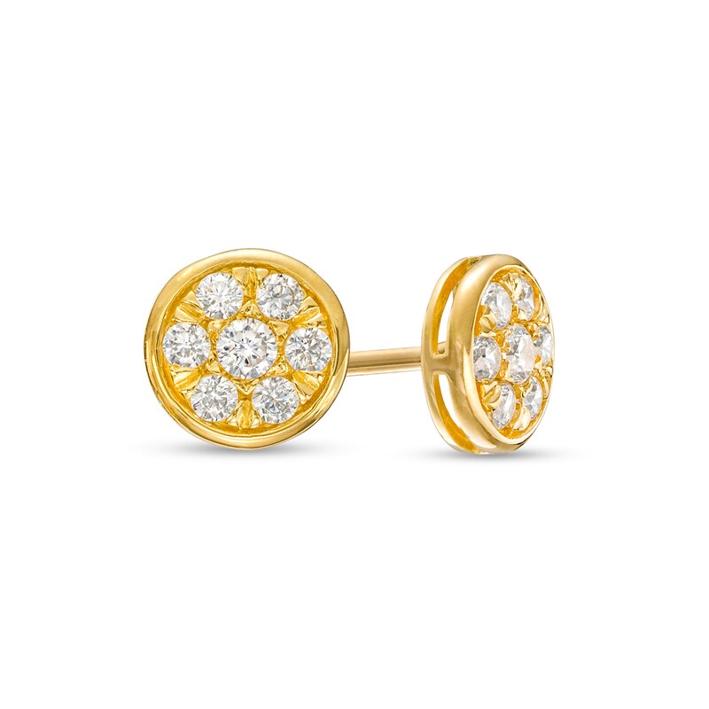Main Image 1 of 1/6 CT. T.W. Multi-Diamond Stud Earrings in 10K Gold