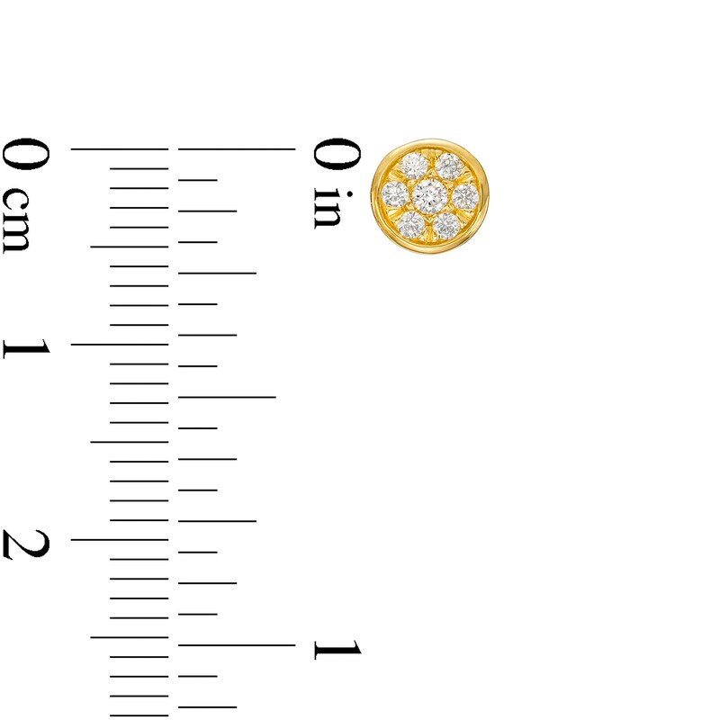 Main Image 3 of 1/6 CT. T.W. Multi-Diamond Stud Earrings in 10K Gold