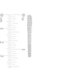 Thumbnail Image 3 of 1 CT. T.W. Diamond Oval Hoop Earrings in 14K White Gold
