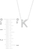 Thumbnail Image 3 of 1/15 CT. T.W. Diamond "K" Initial Pendant in 10K White Gold