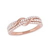 Thumbnail Image 1 of 1/3 CT. T.W. Diamond Double Wrapped Wave Ring in 10K Rose Gold