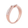 Thumbnail Image 2 of 1/3 CT. T.W. Diamond Double Wrapped Wave Ring in 10K Rose Gold