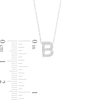 Thumbnail Image 3 of 1/15 CT. T.W. Diamond "B" Initial Pendant in 10K White Gold