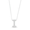 Thumbnail Image 1 of 1/15 CT. T.W. Diamond "I" Initial Pendant in 10K White Gold