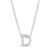 Thumbnail Image 1 of 1/15 CT. T.W. Diamond "D" Initial Pendant in 10K White Gold
