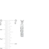 Thumbnail Image 3 of 1/2 CT. T.W. Diamond Seven Stone Hoop Earrings in 14K White Gold