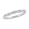 Thumbnail Image 1 of 1/10 CT. T.W. Diamond Twist Stackable Band in 10K White Gold