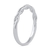 Thumbnail Image 2 of 1/10 CT. T.W. Diamond Twist Stackable Band in 10K White Gold