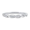 Thumbnail Image 3 of 1/10 CT. T.W. Diamond Twist Stackable Band in 10K White Gold