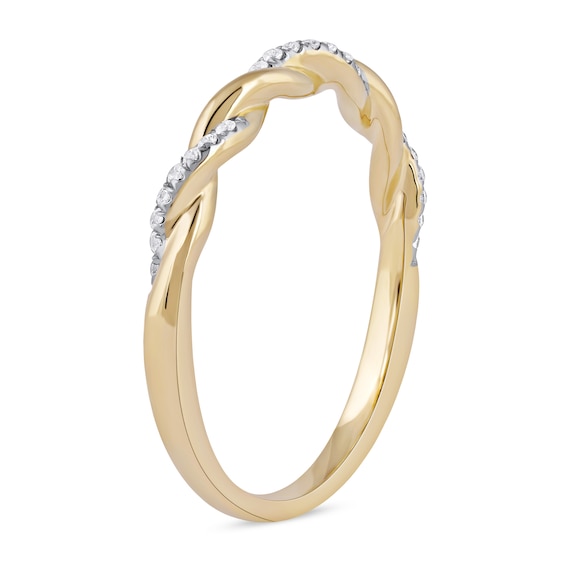 1/10 CT. T.w. Diamond Twist Stackable Band in 10K Gold