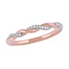 Thumbnail Image 1 of 1/10 CT. T.W. Diamond Twist Stackable Band in 10K Rose Gold