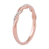 Thumbnail Image 2 of 1/10 CT. T.W. Diamond Twist Stackable Band in 10K Rose Gold