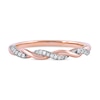 Thumbnail Image 3 of 1/10 CT. T.W. Diamond Twist Stackable Band in 10K Rose Gold