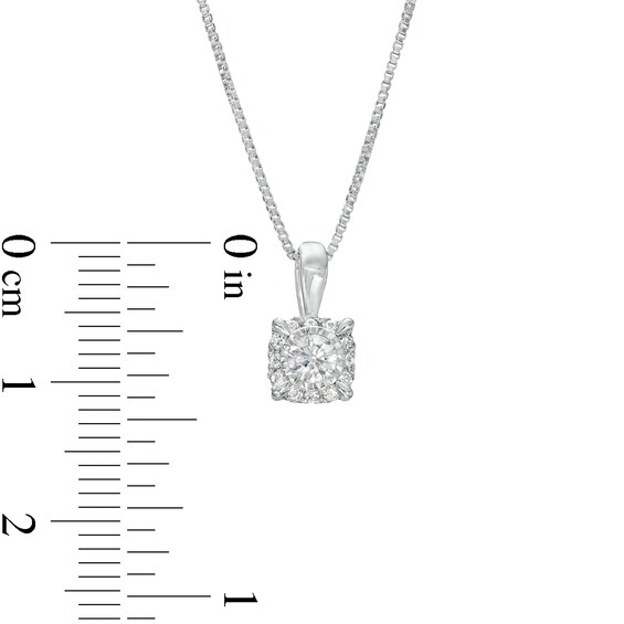 1/2 CT. T.w. Diamond Frame Pendant in 10K White Gold