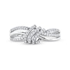 Thumbnail Image 3 of 1/5 CT. T.W. Diamond Wave Triple Strand Wrapped Ring in 10K White Gold