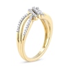 Thumbnail Image 2 of 1/5 CT. T.W. Diamond Wave Triple Strand Wrapped Ring in 10K Gold
